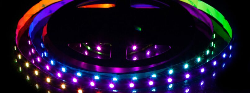 an addressable RGB LED strip with multiple colors